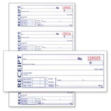 ADAMS BUSINESS FORMS Adams Business Forms ABFDC2501 Money-Rent Receipt Bk- Tape Bound- 2-Part- 2-.75in.x5-.38in.- 50-BK ABFDC2501